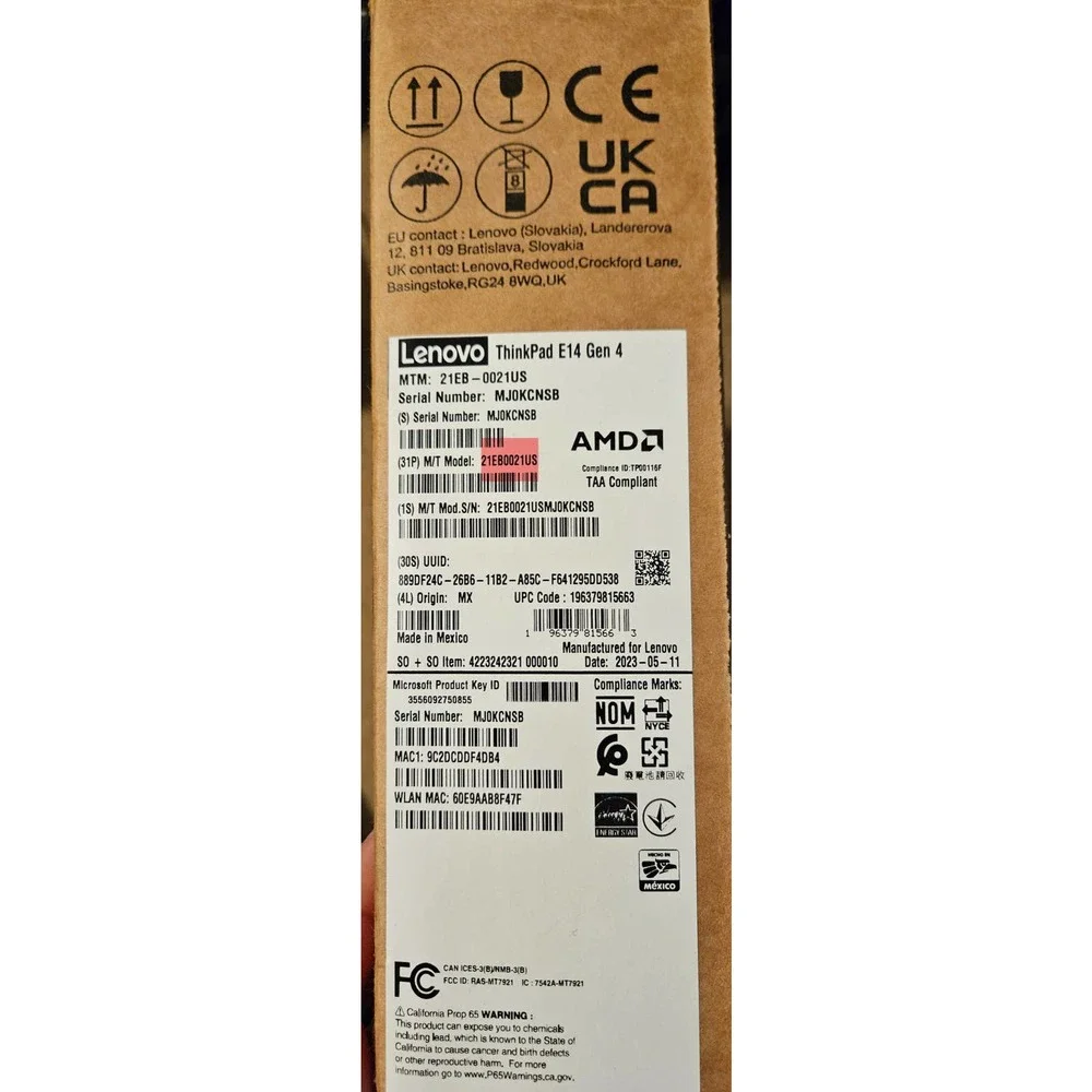 Lenovo ThinkPad E14 Gen 4 AMD (14”) - Silver